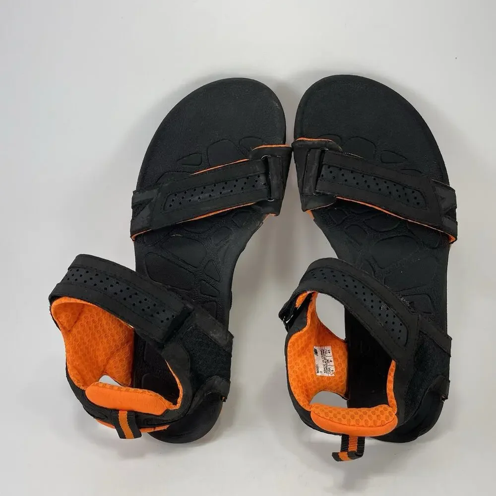 New Balance Minimus Trail M43031 Black Sandals Mens Size 8 Black/Orange Vibram